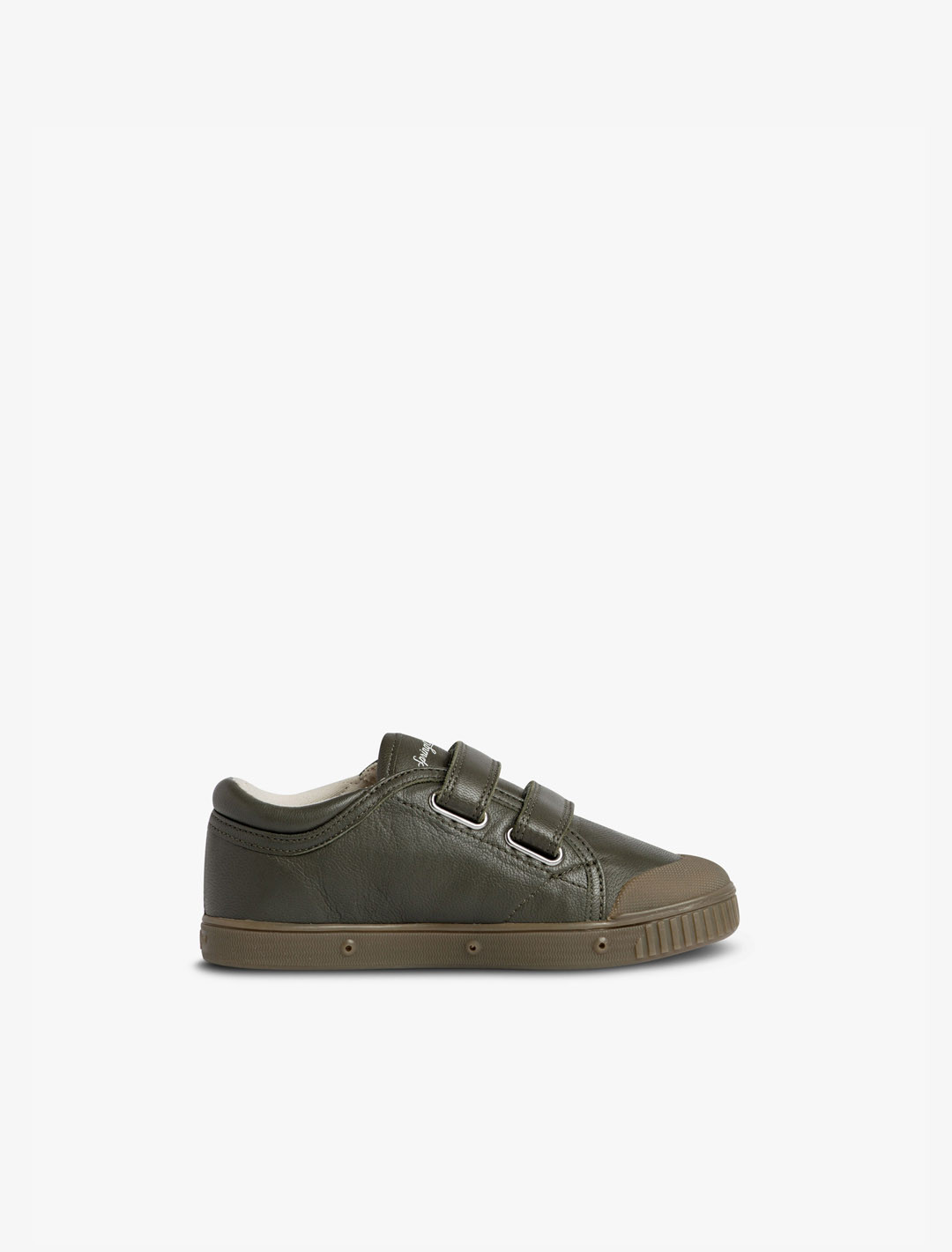 Leather low top trainer for kids | Spring Court