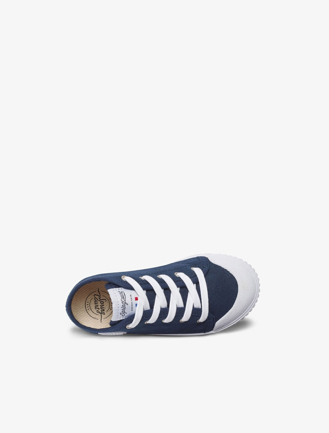 Children's canvas high top trainer | Spring Court