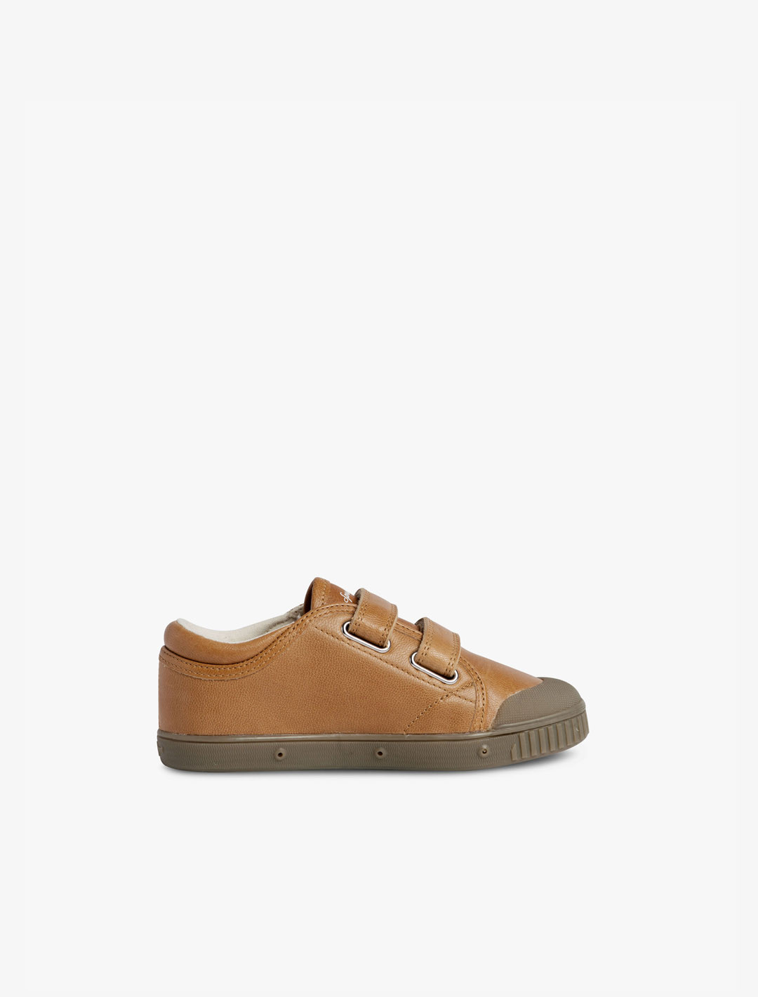 Leather low top trainer for kids | Spring Court